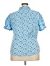 Basic Editions Blue Short Sleeve Blouse Size XXL - photo 2