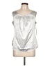 Essentials by Milano Silver Sleeveless Blouse Size L - photo 1