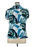 Cato Tropical Blue Short Sleeve Blouse Size XL - photo 2