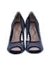 Nina 100% Leather Blue Heels Size 6 1/2 - photo 2