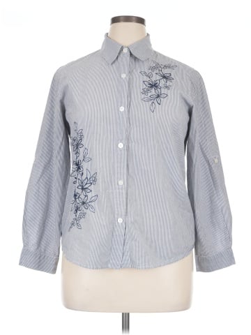 Alfred Dunner Long Sleeve Button-Down Shirt (view 1)