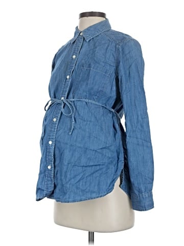 Motherhood Long Sleeve Button-Down Shirt (view 1)