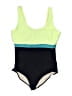 Assorted Brands 100% Polyester Green One Piece Swimsuit Size 16 - photo 1