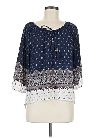 Rewind 3/4 Sleeve Blouse (view 1)
