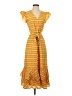 Sugar Lips Stripes Yellow Casual Dress Size S - photo 1