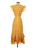 Sugar Lips Stripes Yellow Casual Dress Size S - photo 2