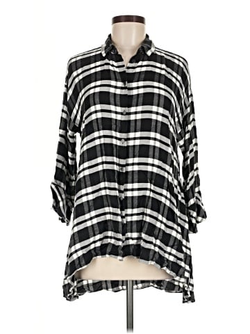 Zara Basic 3/4 Sleeve Button-Down Shirt (view 1)