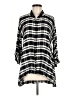 Zara Basic Plaid Black 3/4 Sleeve Button-Down Shirt Size M - photo 1