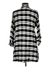 Zara Basic Plaid Black 3/4 Sleeve Button-Down Shirt Size M - photo 2