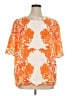 Cato Orange Short Sleeve Blouse Size XL (estimated) - photo 1