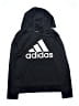 Adidas 100% Polyester Black Zip Up Hoodie Size 10 - 12 - photo 1