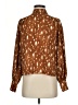 Apt. 9 100% Polyester Animal Print Brown Long Sleeve Blouse Size S - photo 1