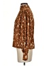 Apt. 9 100% Polyester Animal Print Brown Long Sleeve Blouse Size S - photo 5