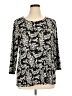 JM Collection Black 3/4 Sleeve Blouse Size XL - photo 1