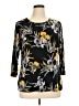 JM Collection Black 3/4 Sleeve Blouse Size XL - photo 1