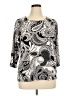 JM Collection Silver 3/4 Sleeve Blouse Size 0X - photo 1