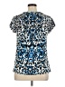 Style&Co Animal Print Blue Short Sleeve Blouse Size XL - photo 2