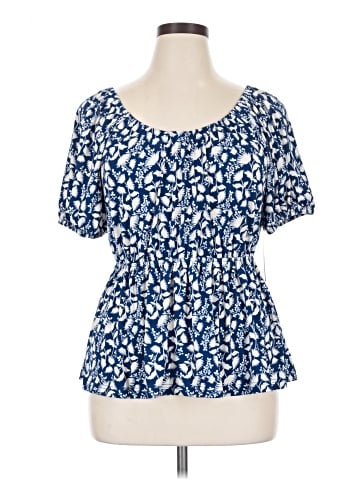 Terra & Sky Short Sleeve Blouse (view 1)