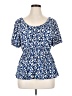 Terra & Sky Blue Short Sleeve Blouse Size 0X - photo 1
