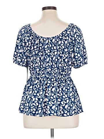 Terra & Sky Short Sleeve Blouse (view 2)