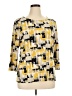 JM Collection Yellow 3/4 Sleeve Blouse Size XL - photo 1