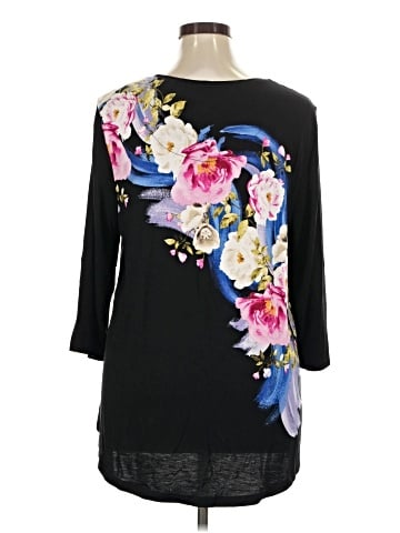 JM Collection 3/4 Sleeve Top (view 2)