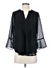 Style&Co 100% Polyester Black 3/4 Sleeve Blouse Size S (petite) - photo 1
