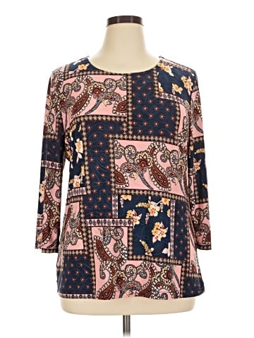 JM Collection 3/4 Sleeve Blouse (view 1)