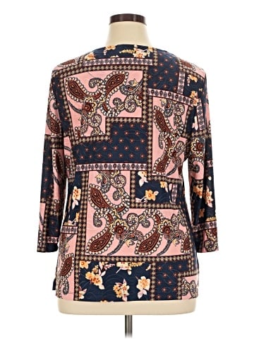 JM Collection 3/4 Sleeve Blouse (view 2)