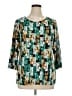 JM Collection Teal 3/4 Sleeve Blouse Size XL - photo 1
