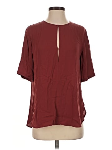 Theory Short Sleeve Silk Top (view 1)