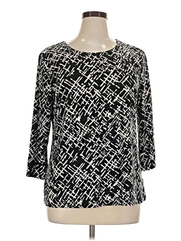 JM Collection 3/4 Sleeve Top (view 1)