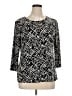 JM Collection Black 3/4 Sleeve Top Size XL - photo 1