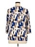 JM Collection Blue 3/4 Sleeve Blouse Size XL - photo 2