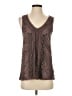 Deletta Brown Sleeveless Blouse Size S - photo 1