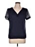 Talbots Blue Short Sleeve Blouse Size 10 - photo 1