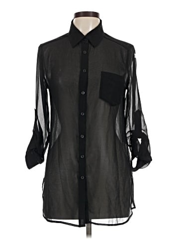 Moda International 3/4 Sleeve Button-Down Shirt (view 1)