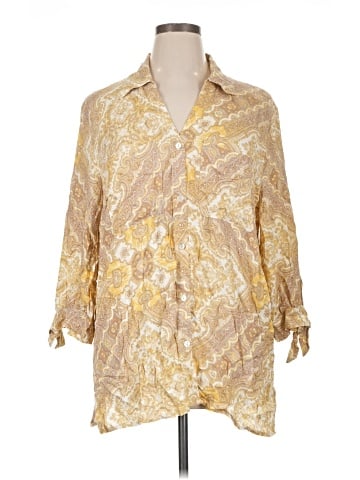 Ruby Rd. 3/4 Sleeve Button-Down Shirt (view 1)
