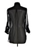 Moda International Black 3/4 Sleeve Button-Down Shirt Size S - photo 2