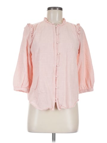 LC Lauren Conrad 3/4 Sleeve Button-Down Shirt (view 1)
