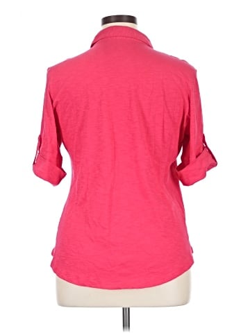 Caslon 3/4 Sleeve Button-Down Shirt (view 2)