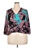 Lane Bryant 100% Polyester Teal 3/4 Sleeve Blouse Size 22 - 24 Plus - photo 1