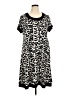 Apt. 9 Animal Print Black Casual Dress Size 1X - photo 1