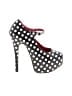 Bordello Polka Dots Gray Heels Size 6 - photo 1