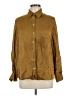 Massimo Dutti Solid Brown Long Sleeve Button-Down Shirt Size 10 - photo 1
