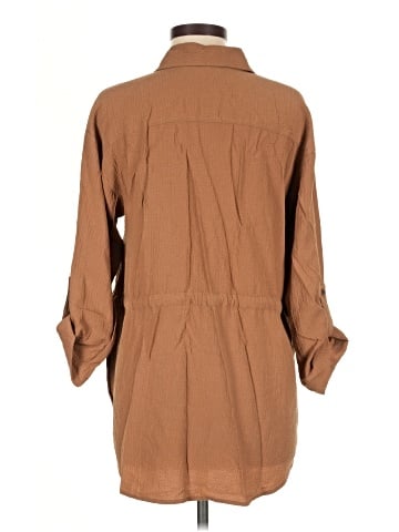 Calvin Klein 3/4 Sleeve Button-Down Shirt (view 2)