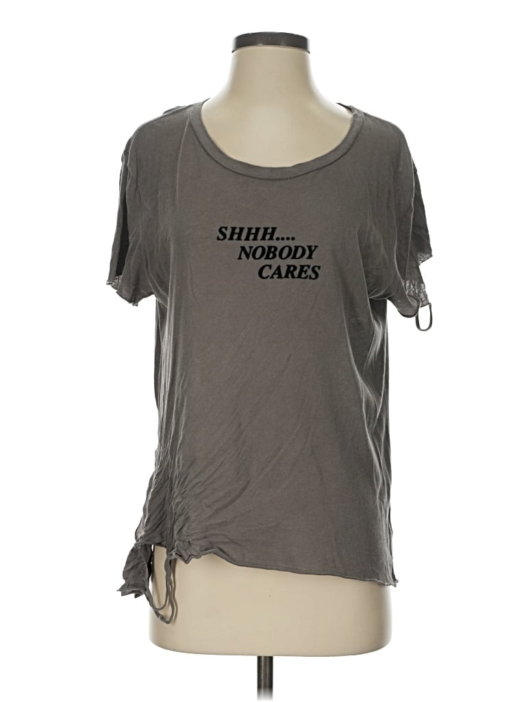 Pre-owned Wildfox Short Sleeve T-shirt In Gray
