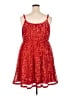 Torrid 100% Polyester Stars Red Cocktail Dress Size 2X Plus (2) - photo 2