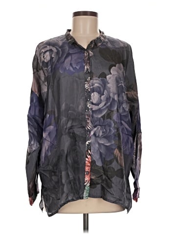 Johnny Was Long Sleeve Silk Top (view 1)