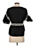 MNG Black Short Sleeve Blouse Size 4 - photo 2